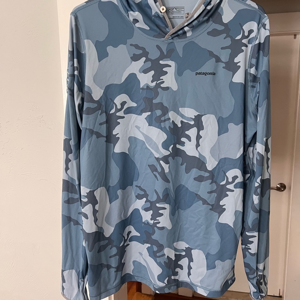 Patagonia Blue Patterned Hoodie